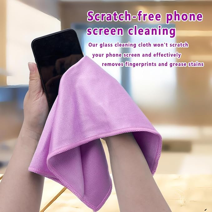 6 Pack Glass Cleaning Cloth Microfiber Cleaning Cloth - Image 2