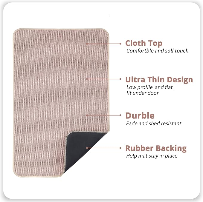 Bath Mat, Ultra Thin Bathroom Rugs, Rubber Bath Mats - Image 3