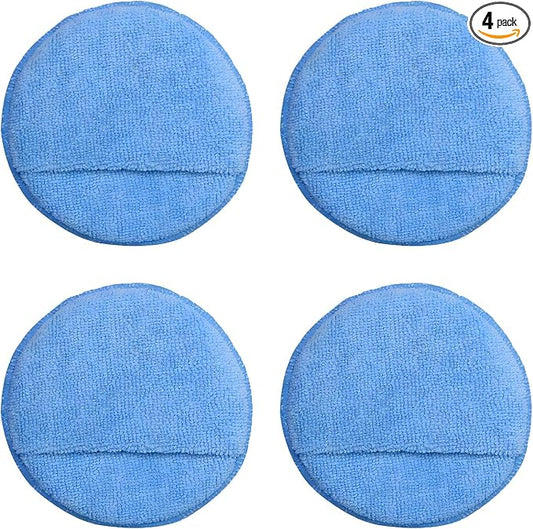 4PCS Microfiber Applicator Pads, 5 Inch Car Wax Foam Applicator by Unknown