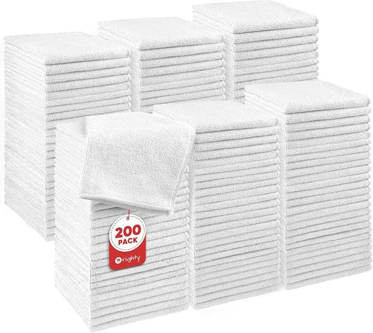 Orighty Wash Cloths Bulk Towels Set 200 Pack, Highly Absorbent and Soft Feel by AllRightinOrighty