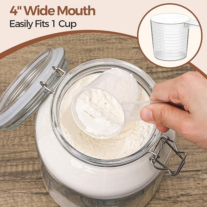 ComSaf Glass Jars with Airtight Lid 86 oz, Wide Mouth Mason Jars, Canning Jars - Image 4