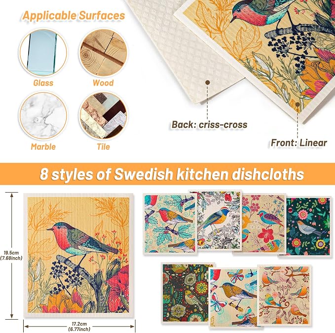 Lucomb 8 Pack Swedish Dishcloths - Image 3