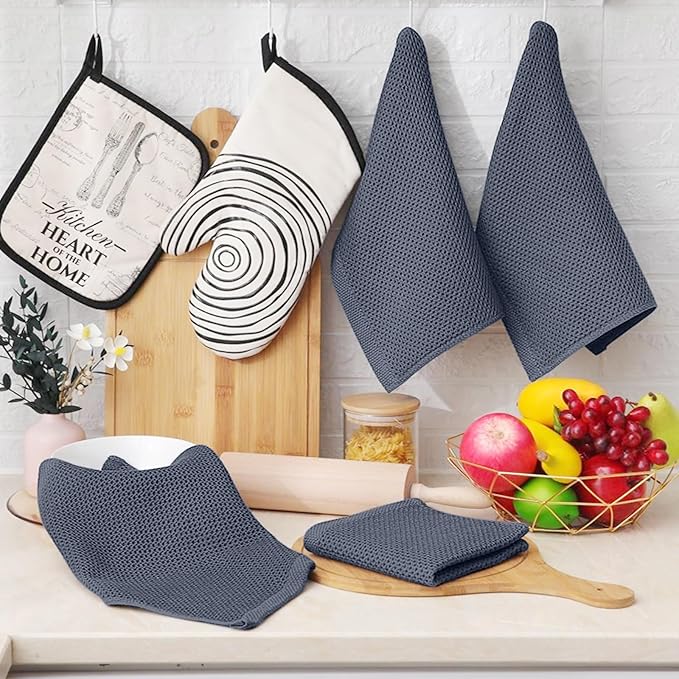 Homaxy 100% Cotton Waffle Weave Kitchen Dish Cloths, Quick Drying Dish Rags - Image 6