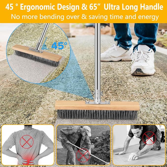 Stainless Steel Deck Brushes for Scrubbing Heavy Duty - Image 4