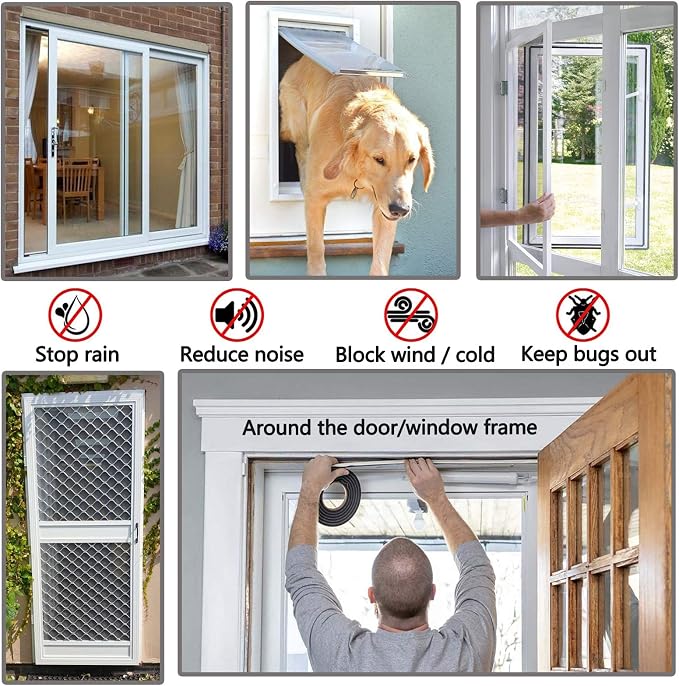 Door Sealers for Door Frame Felt Pile Weatherstripping for Sliding Window - Image 3