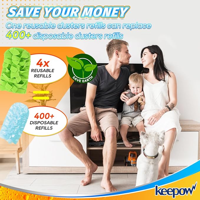 KEEPOW 20 Pack Reusable Duster Refill Compatible - Image 7