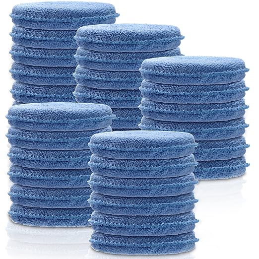 Fasmov 30 Pack Microfiber Applicator Pads Wax Applicator, Car Wax Applicator by Fasmov