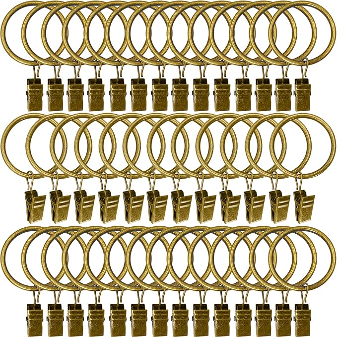 40 Pack Metal Curtain Rings by AMZSEVEN