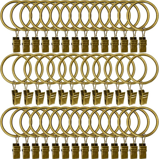 40 Pack Metal Curtain Rings by AMZSEVEN
