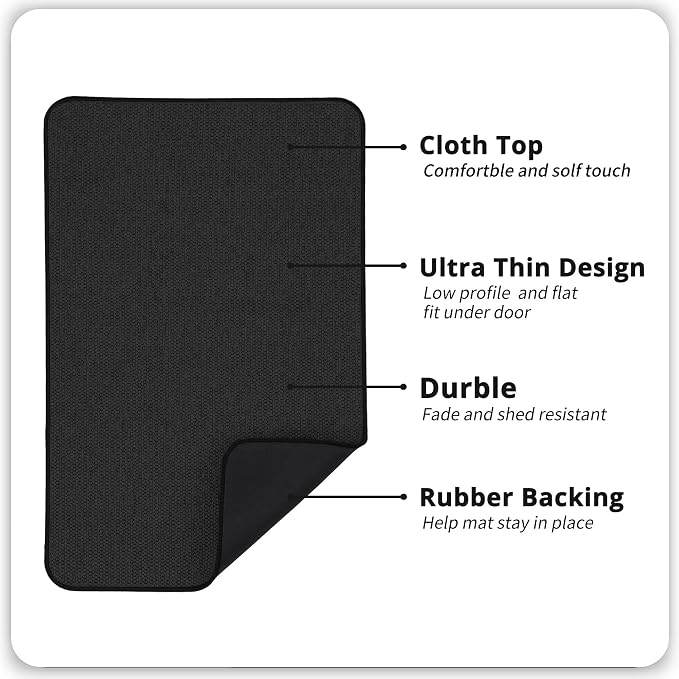 Bath Mat, Ultra Thin Bathroom Rugs, Rubber Bath Mats - Image 2