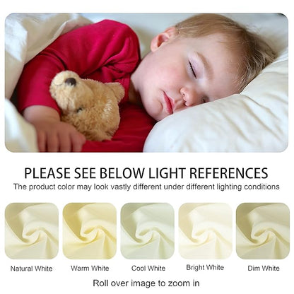 NTBAY Down Alternative Oversized Toddler Comforter, Super Soft and Warm Solid Color Baby Crib Quilted Blanket, 43x60 inches, White