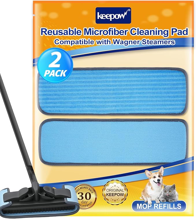 KEEPOW Steamer Microfiber Pad Compatible by KEEPOW