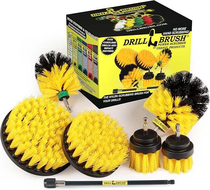 Drillbrush Ultimate Yellow Cleaning Tools by Drillbrush