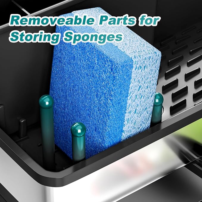Stainless Steel Sink Caddy, Sponge Holder - Image 7
