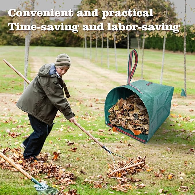 72 gallon Leaf Collector bags, Large Dustpan-Type Lawn Bags, Leaf Bags - Image 5