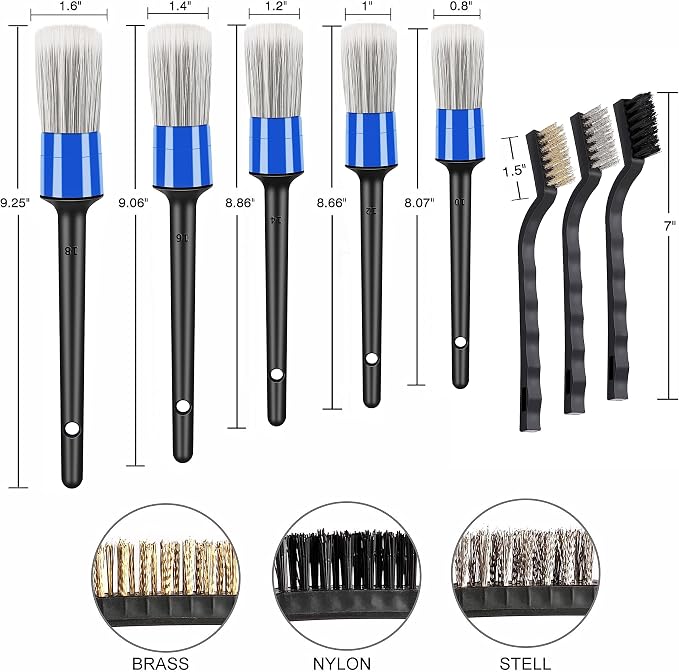 10pcs Car Detailing Kit, Premium Detailing Brush Set Includes 5 Soft Car - Image 4