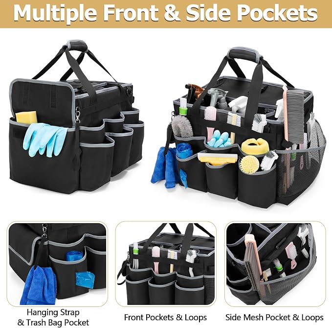 Large Cleaning Caddy with Detachable Trolley & Shoulder Strap, Cleaning - Image 3