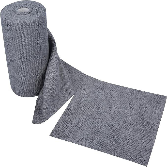 Microfiber Cleaning Cloths Roll 50-Pack Reusable Paper Towels - Image 2