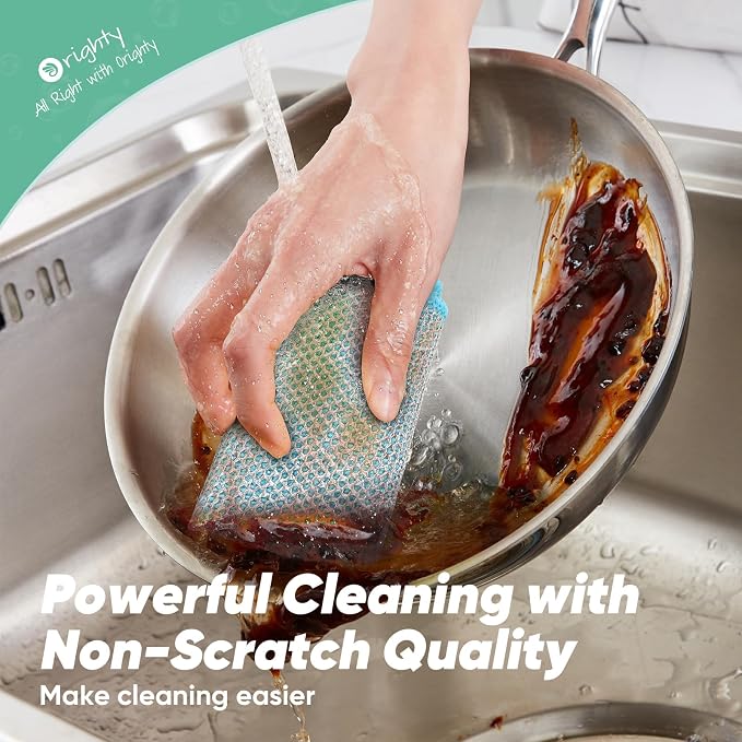 Orighty Multipurpose Wire Dishwashing Rag, Reusable Steel Scrubber Dishcloth - Image 5