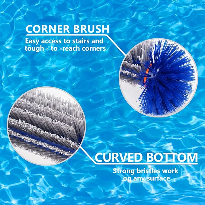Poolvio Professional 17.5" Floor & Wall Pool Cleaning Brush - Image 5
