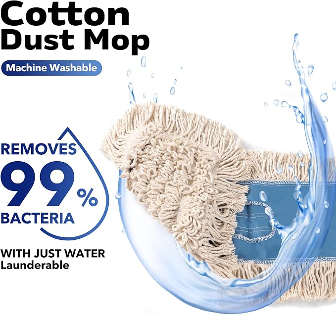 Matthew Cleaning 36'' Industrial Strength Cotton Dust Mop Refill Washable - Image 3