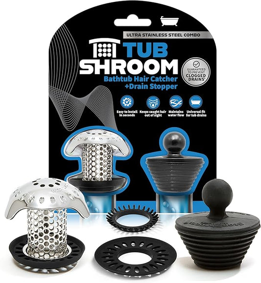 TubShroom Ultra Revolutionary Bath Tub Drain Protector Hair by TubShroom