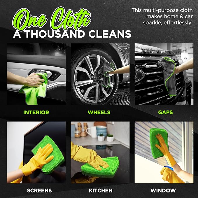6-Pack Microfiber Towels for Cars Ultra Absorbent and Scratch-Free Car - Image 5