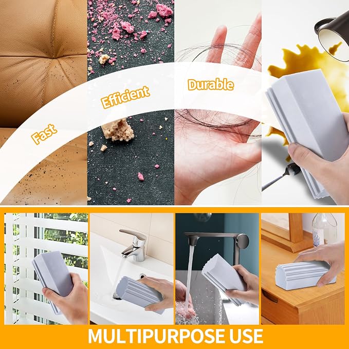 COBETE Damp Clean Duster Sponge, Reusable Damp Dusting Sponge Household Cleaning - Image 6