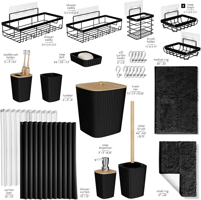 Clara Clark Bathroom Accessories Set - Image 3