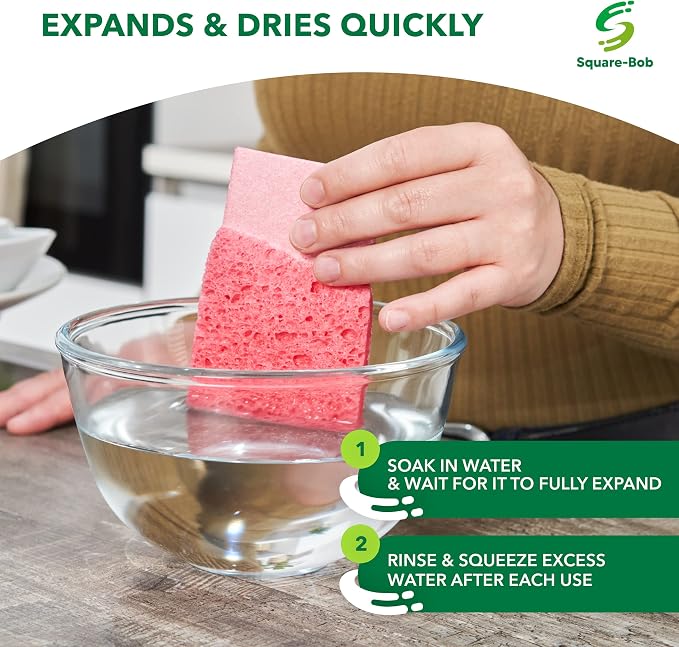 Compressed Non-Scratch Kitchen Sponges - Image 2