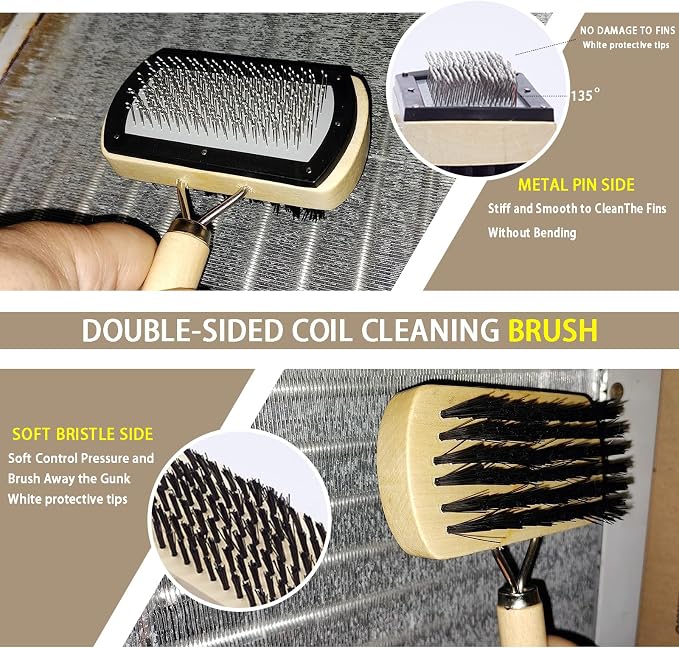 4 Piece AC Cleaning Tool Kit, Includes 1 Dual-Sided Condenser Evaporator Coil - Image 4