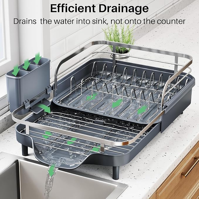 Dish Drying Rack, Expandable Dish Rack - Image 3