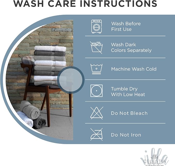 100% Cotton Hand Towel Set of 2, Sustainable, Highly Absorbent, Quick Drying - Image 5