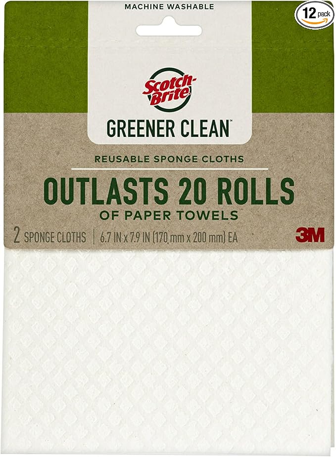 Scotch-Brite Greener Clean Sponge Cloth, Dish Cloths by Scotch-Brite