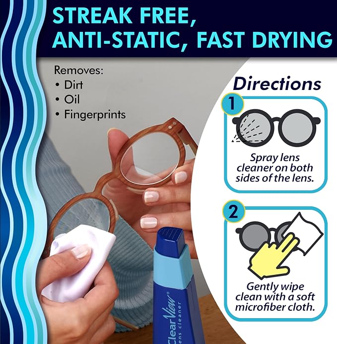 Portable Lens Cleaner Kit – Eyeglass Lens Cleaner Spray Kit - Image 4