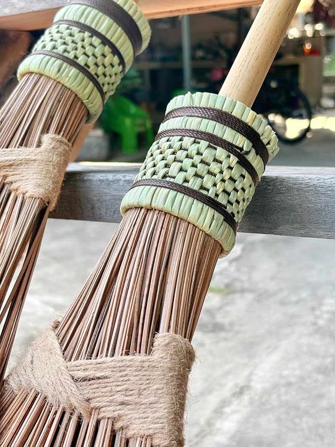 Garden Broom - Coconut Broom 55 Inch, Heavy Duty Sweeping Patio, Garage and - Image 2