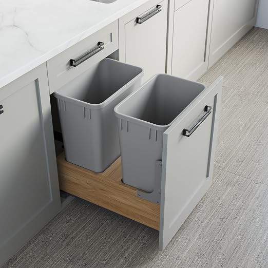 Dowell B18/B21 Wood Base Wastebasket Pullout by DowellKitchenBath