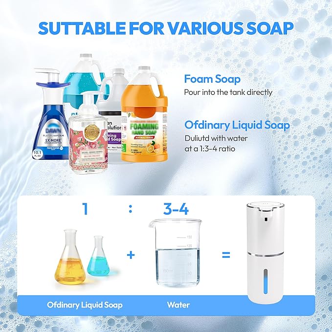 Automatic Foaming Soap Dispenser, Touchless Foam Soap Dispenser, 12.8oz - Image 5