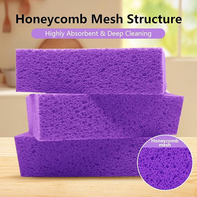 Cleaning and Washing Sponge, 3 Pack Large Extra Thick Heavy Duty Sponge - Image 3