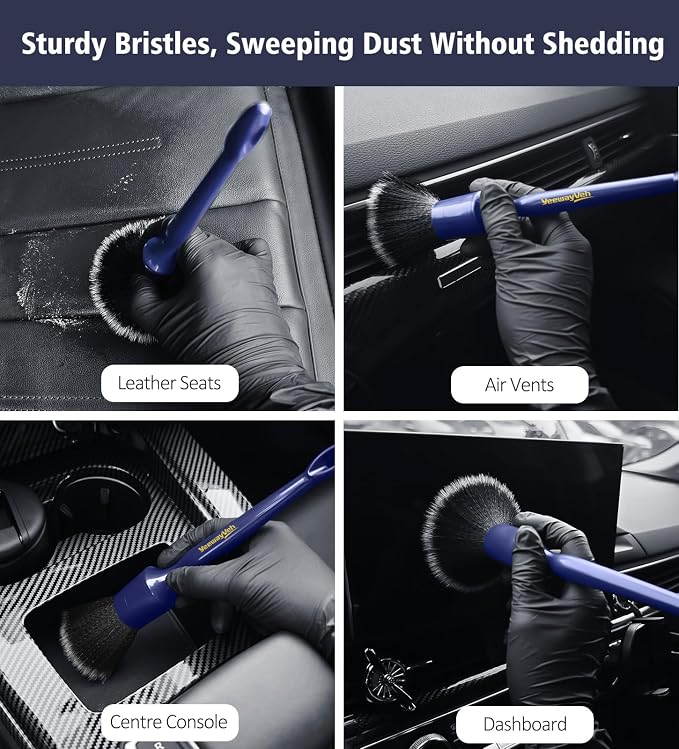 YeewayVeh Car Detailing Brush Set, Auto Interior Exterior Detail Brushes Car - Image 4