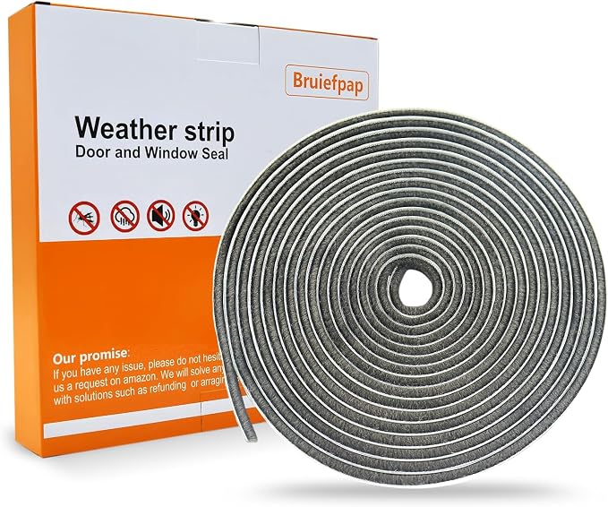 69FT Brush Weather Stripping, Neat Pile Self Adhesive Seal Strip by Bruiefpap