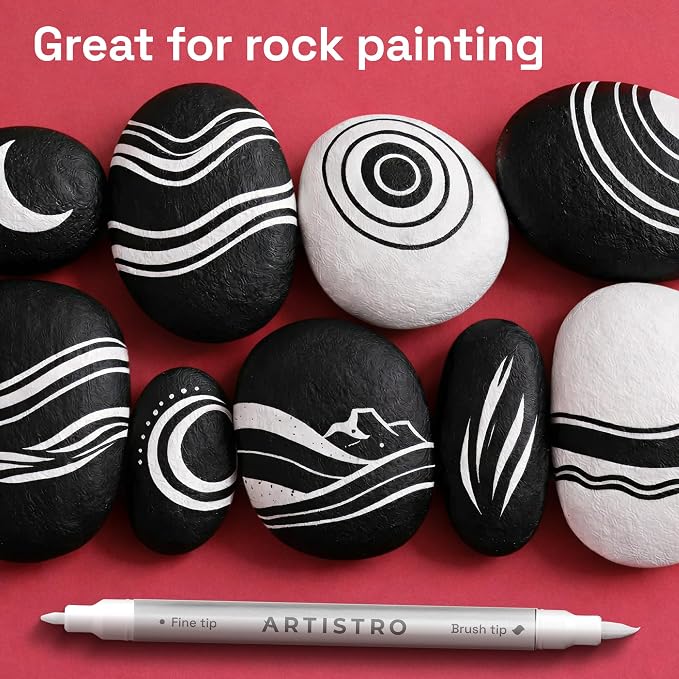 ARTISTRO 12 White Acrylic Paint Markers - Image 7