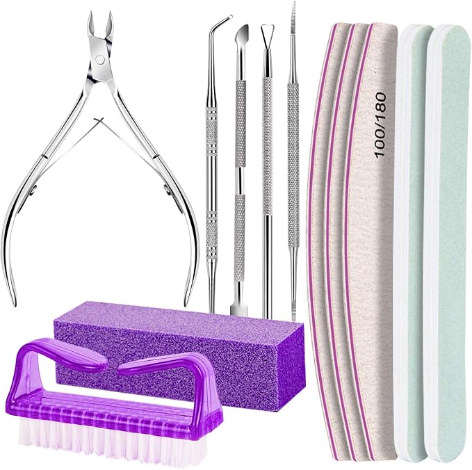 FANDAMEI Manicure and Pedicure Tools Kit, Manicure Kit, Nail Files 100/180 by FANDAMEI