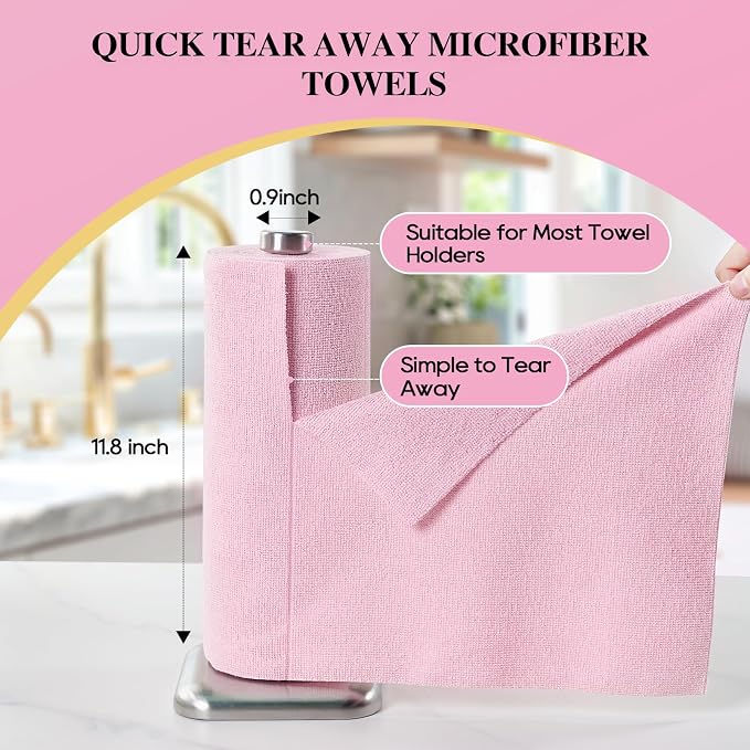 HONOVA Microfiber Cleaning Cloth Roll 45 Pack, Tear Away Microfiber Towels - Image 2