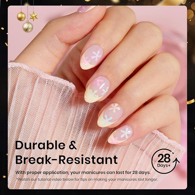 Beetles Extra Short Almond Nail Tips, 12 Sizes 288 PCS Pre-Shaped Clear Full - Image 6
