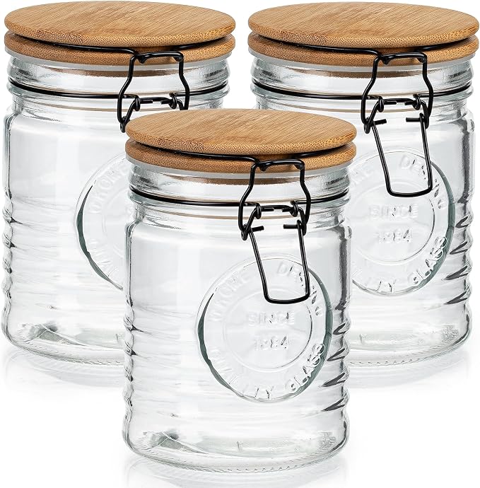 kitchentoolz Glass Storage Jars by KITCHENTOOLZ