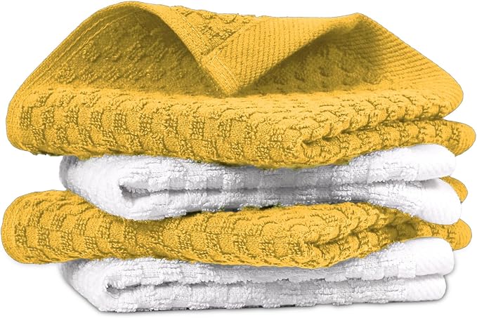 Infinitee Xclusives Premium Dish Cloth 100% Cotton 12 x 12 Inches |Pack of by InfiniteeXclusives