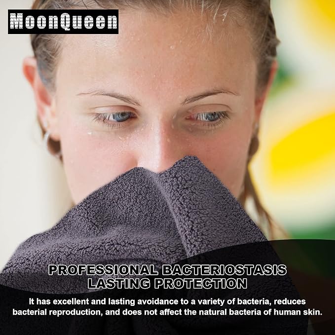 MOONQUEEN Microfiber Facial Cloths Fast Drying Washcloth 12 Pack - Image 5