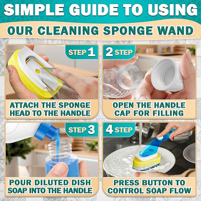 Dish Wand with Soap Dispenser - Image 5