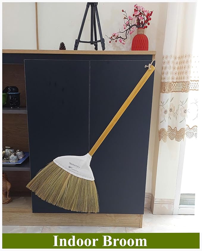 Traditional Vietnamese Handmade Broom, 42 inches Long. - Image 3